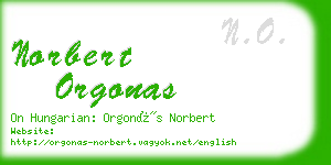 norbert orgonas business card